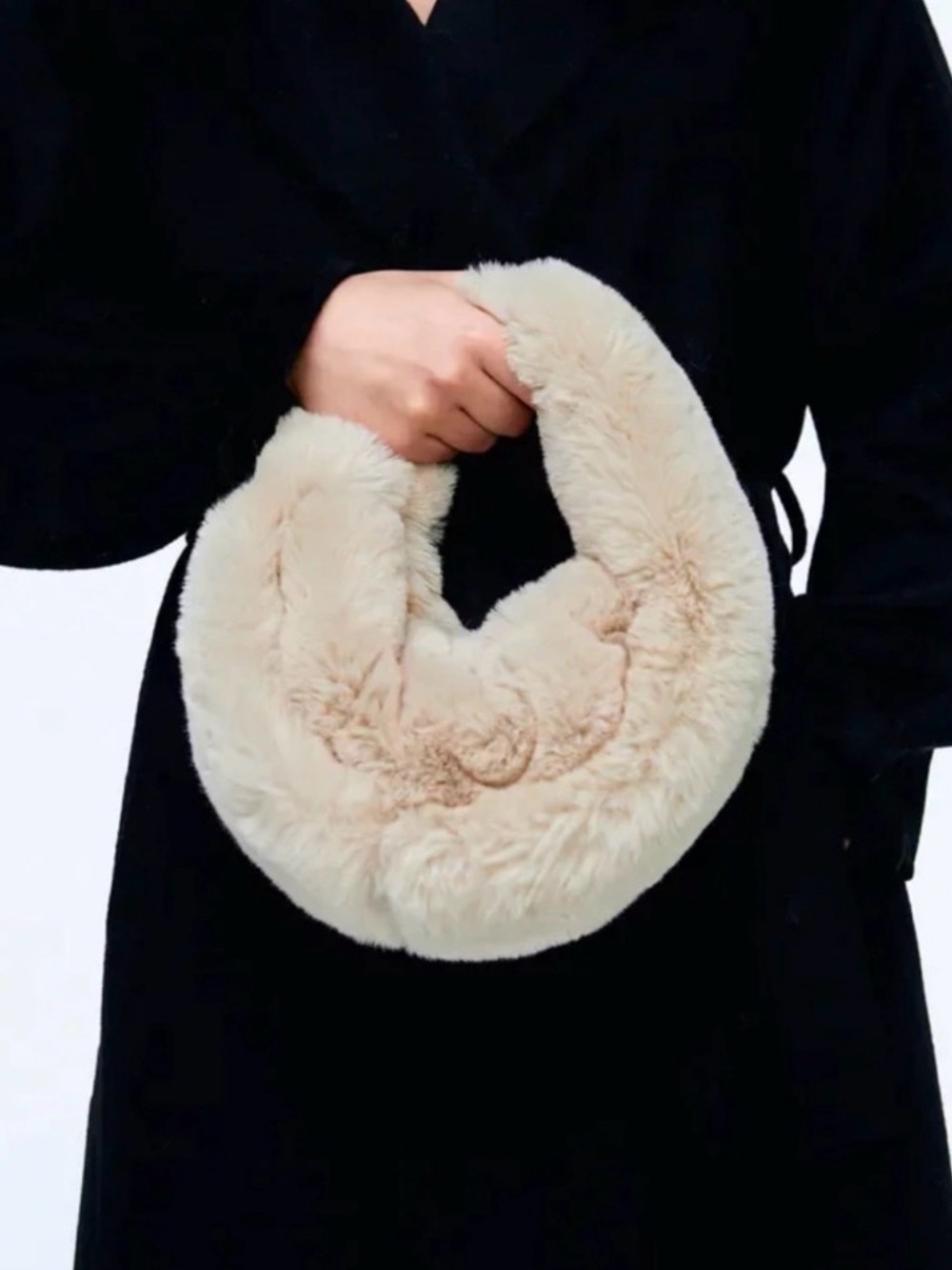 ZARA Faux Fur Mini Purse Bag